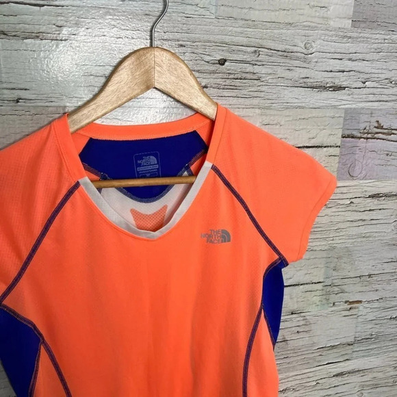 The north  face orange tee shirt athletic top size small flight series - Picture 3 of 8